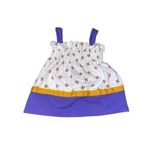 Home made Louisiana State University themed baby girl dress